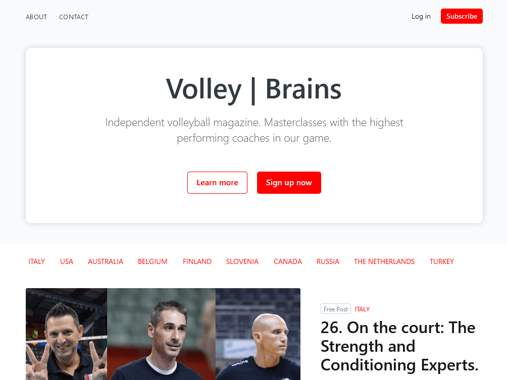 Sitio web de Volley | Brains diciembre 2021