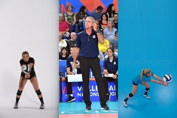 Por qué Karch se equivoca sobre el pase detrás de la pelota. Fotos: FIVB & The Art of Coaching Volleyball